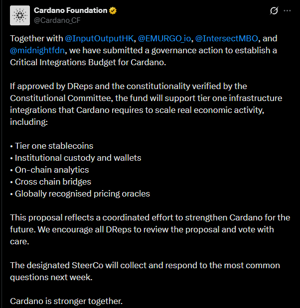 Cardano ada proposal