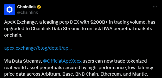 Chainlink rwa Apex