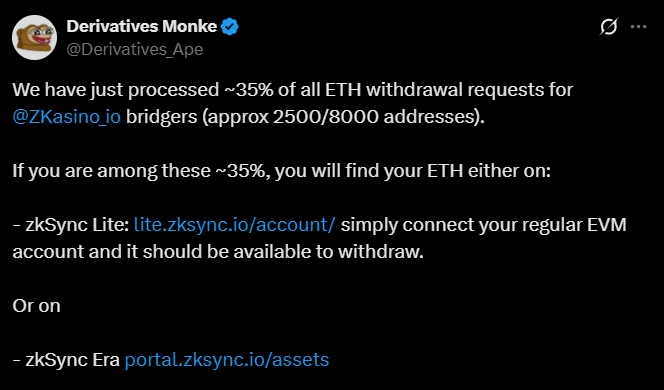 zkasino rug pull ethereum 