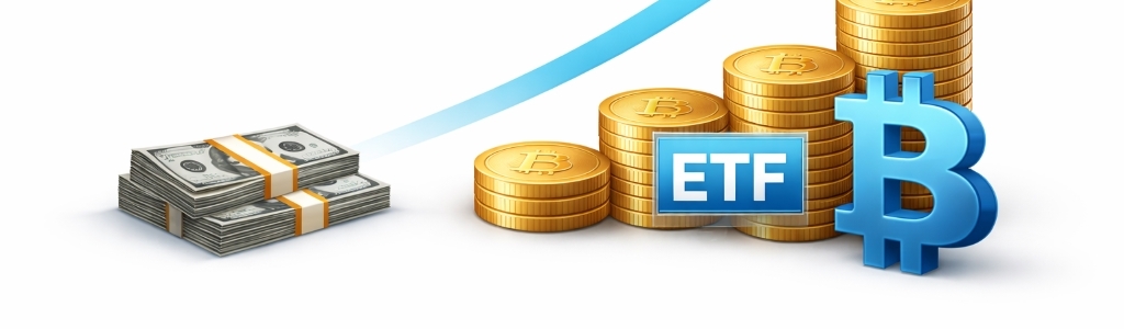 Analistas proyectan que los ETF de Bitcoin subirán a $180B-$220B en 2026 desde ~$147B