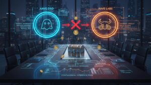 Aave Labs tarifas interfaz DAO-