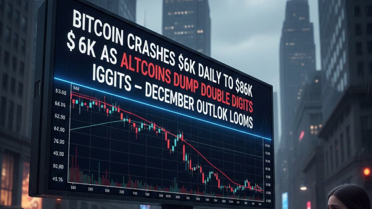 Bitcoin cae a $86K mientras los altcoins pierden dos dígitos, generando preocupación por la volatilidad de diciembre y posibles correcciones de mercado.