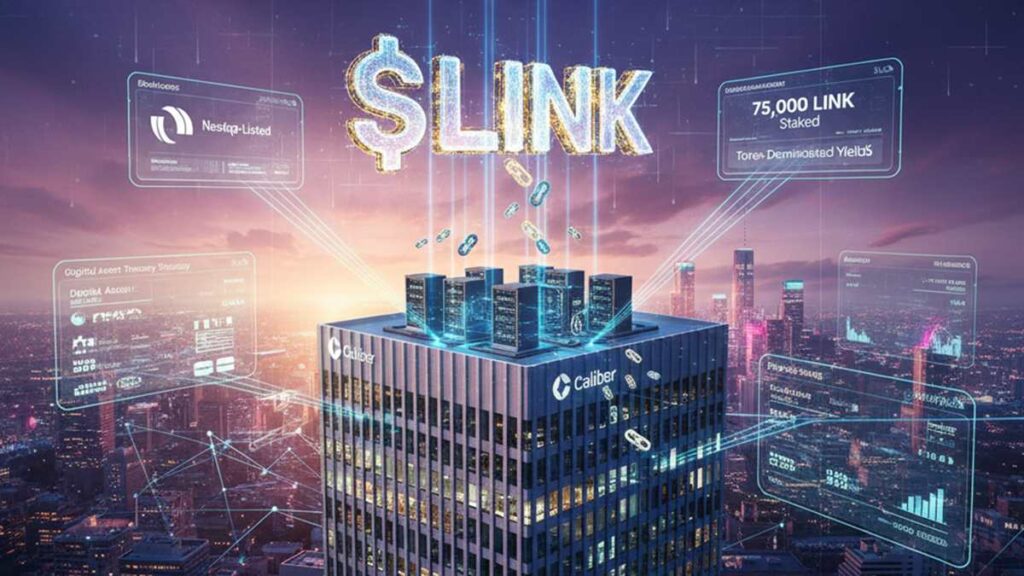 Caliber staking LINK Chainlink Nasdaq-