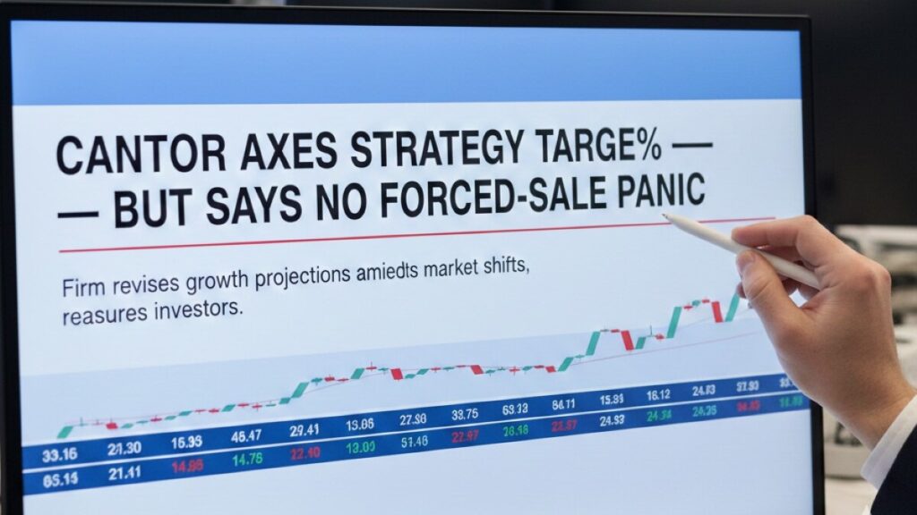 Cantor Fitzgerald reduce en un 60 % el objetivo a 12 meses de Strategy, pero insiste en que los temores de una venta forzosa de sus tenencias de bitcoines son exagerados.