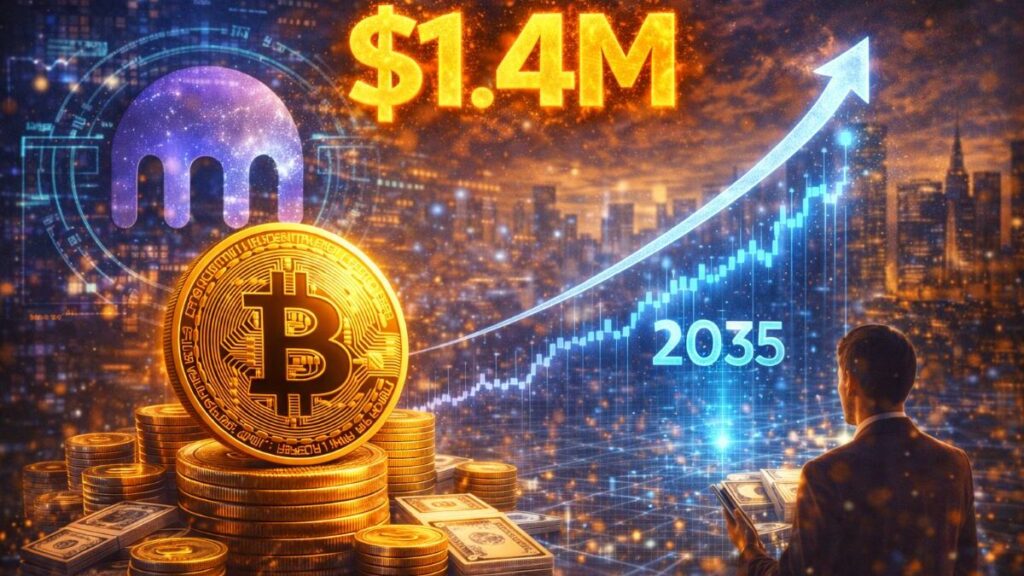 CF Benchmarks, respaldada por Kraken, proyecta Bitcoin en $1.4M para 2035, citando mayor cuota como reserva de valor, menor volatilidad y lógica de asignación.