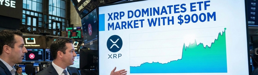 XRP captó cerca de $900M a través de entradas en ETFs