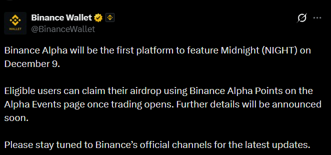 midnight (night) binance