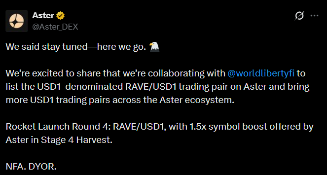 aster wlfi usd1 trump