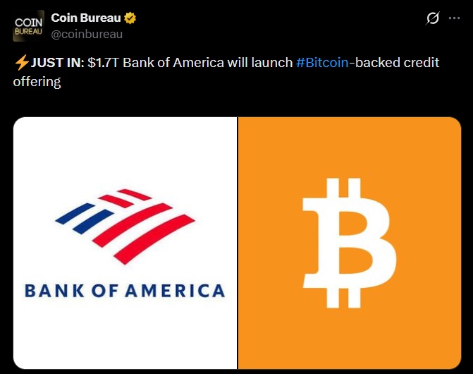 BANK OF AMERIICA BITCOIN