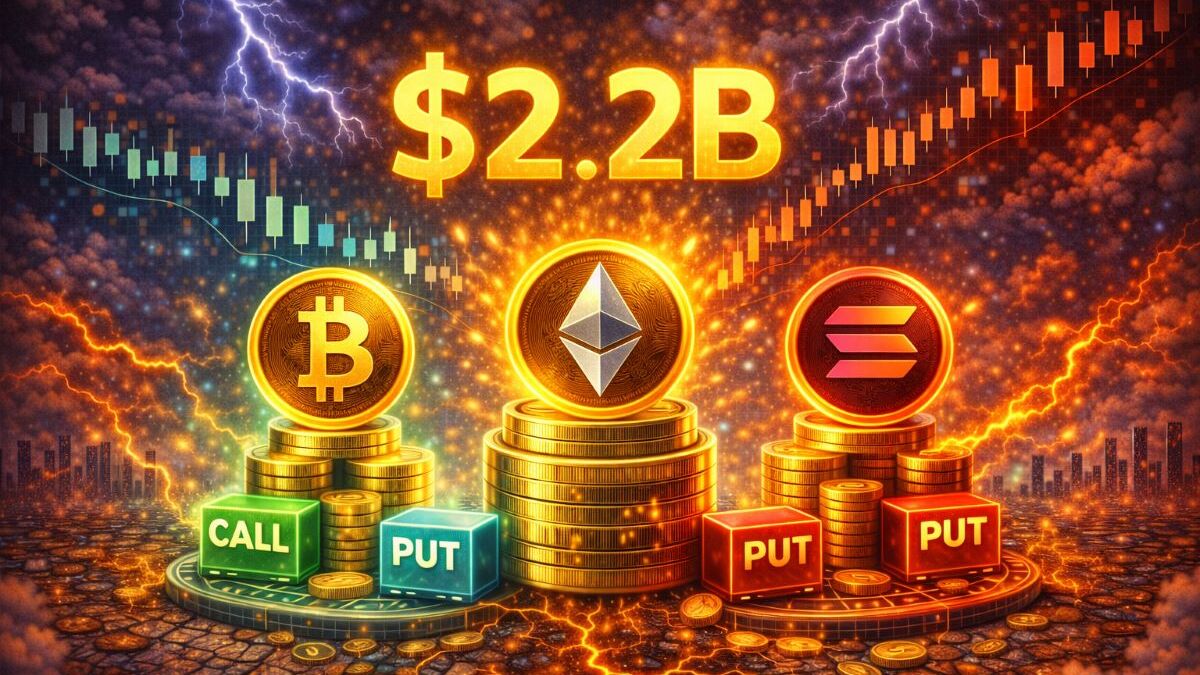 Vencen $2.2B en opciones de BTC y ETH junto con datos de empleo en EE. UU. y un fallo sobre aranceles, con “max pain” marcando niveles.