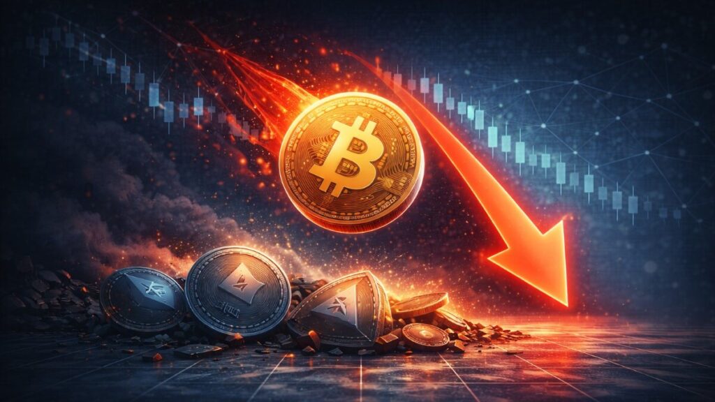 El market cap cripto pierde $250B: BTC rompe $90K, aranceles, reembolsos de ETFs y liquidaciones amplían las caídas.