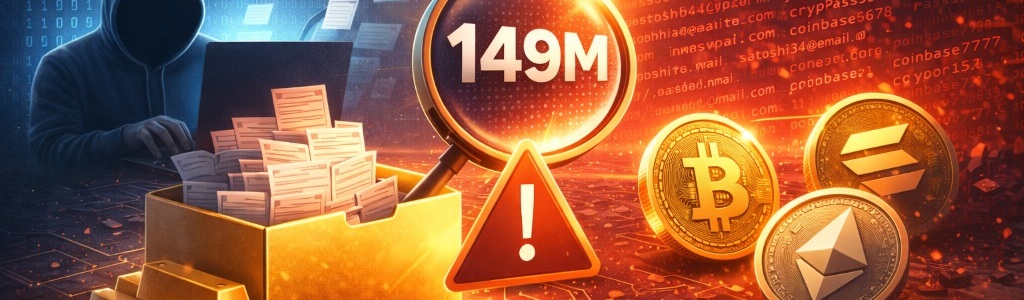 Un volcado de 94 GB con cerca de 149M credenciales robadas incluyó al menos 420.000 accesos vinculados a Binance, además de cuentas de Gmail, Facebook y Netflix.