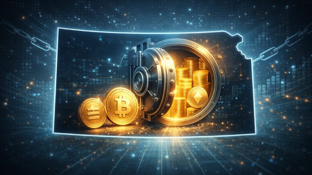 Kansas: el SB 352 propone una reserva estatal de bitcoin y activos digitales financiada con airdrops y staking no reclamados, con reglas de custodia y venta.