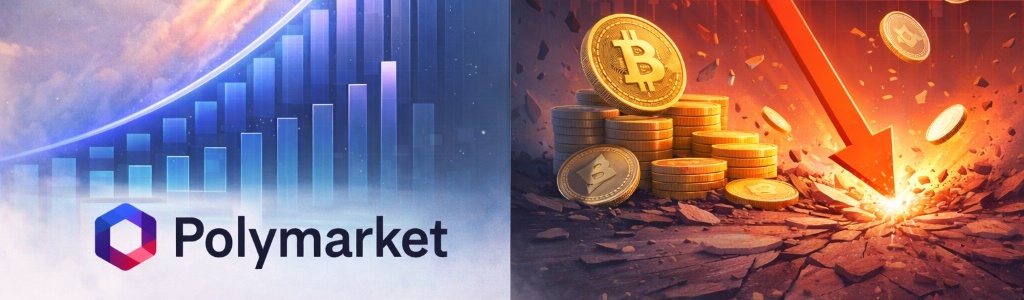 Las instalaciones de Polymarket subieron 1.200% a más de 400.000 y el volumen de predicción rozó $6.000M desde $500M en junio, mientras altcoins perdían $150.000M