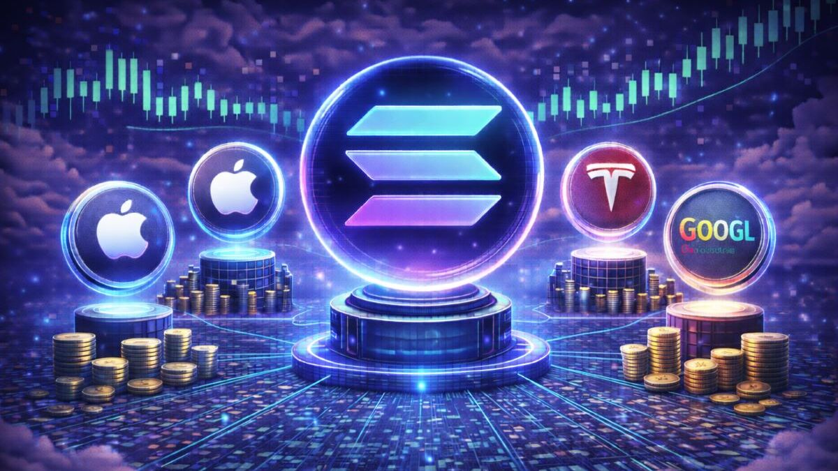 Solana lidera acciones tokenizadas por capitalización con $874.19M mientras el sector alcanza $1.2B, impulsado por xStocks y más holders.