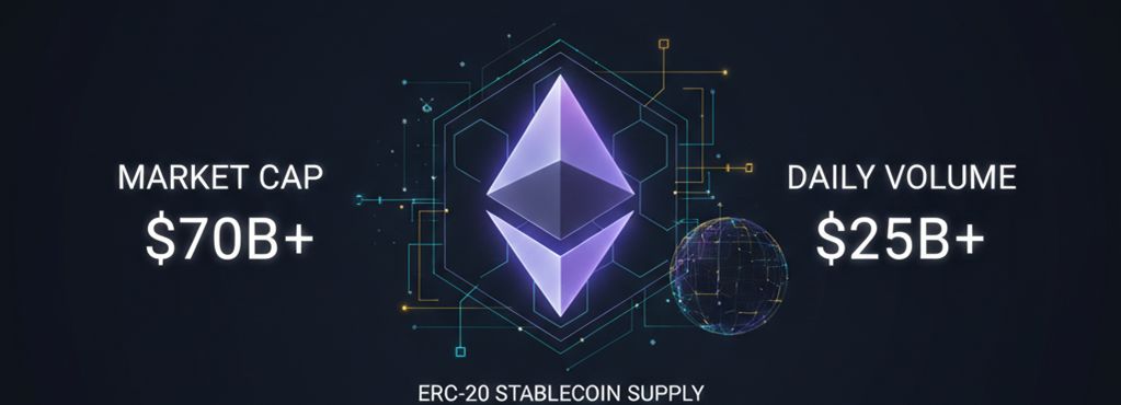Suministro de stablecoins ERC-20-