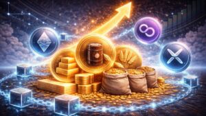 Las commodities tokenizadas superan $5B: Ethereum lidera con 85%, mientras Polygon y XRPL expanden rieles más rápidos y baratos.