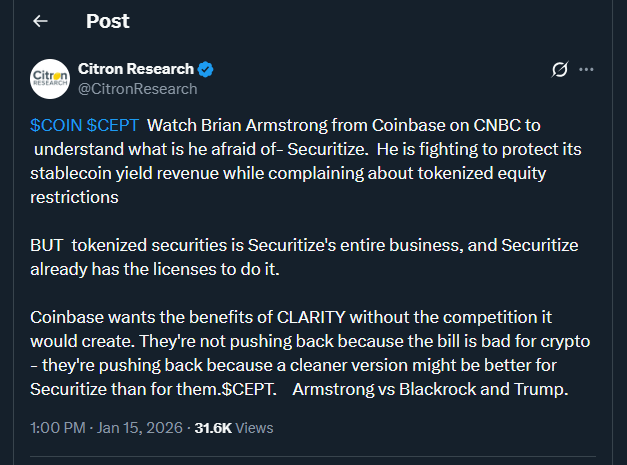 Tweet de CitronResearch