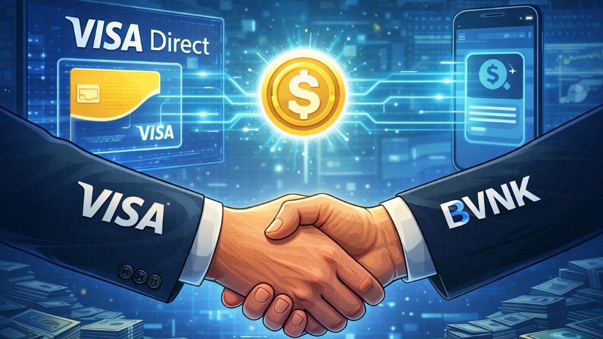 Visa integra pagos con stablecoins en Visa Direct junto a BVNK, habilitando pre-funding en USDC y entregas 24/7 a wallets en mercados selectos.