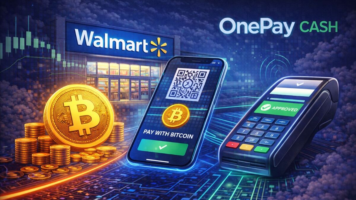 Walmart habilita pagos con Bitcoin vía OnePay Cash, con potencial alcance de 150 millones de compradores y una prueba de uso diario de BTC.