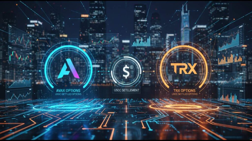 opciones de AVAX y TRX en Deribit-