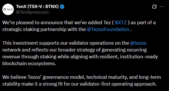 tenx tezos