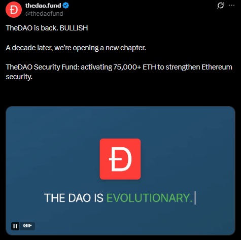 vitalik buterin ethereum DAO