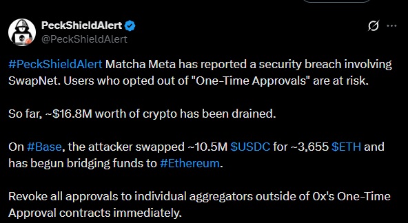 matcha dex exploit peckshield