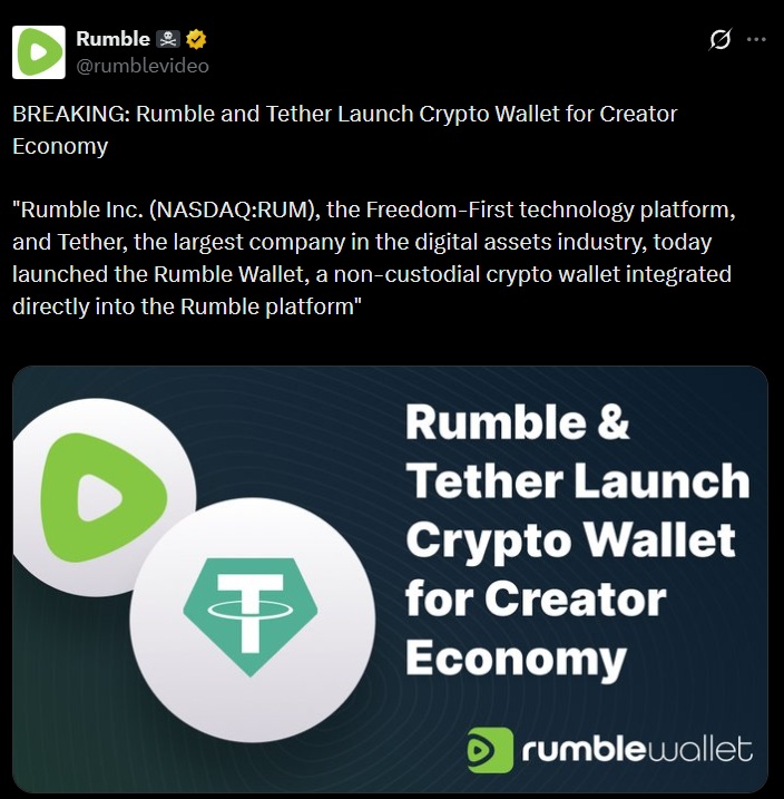 tether rumble wallet