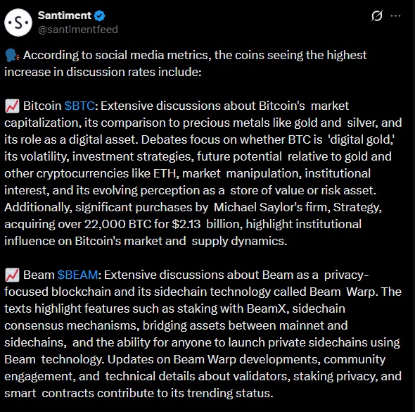 santiment conversaciones