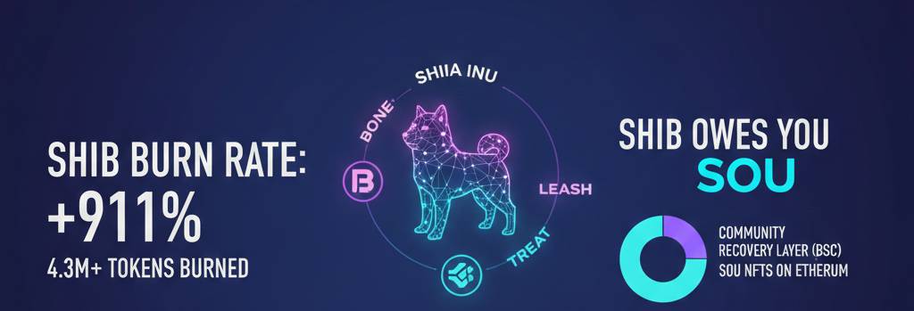 La tasa de quema de SHIB registra un impresionante aumento del 911% en las últimas 24 horas.
