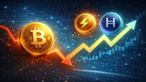 Bitcoin se estanca cerca de $67K mientras HYPE y HBAR lideran las subidas, MYX cae 40% y la capitalización total sigue bajo $2.4T.