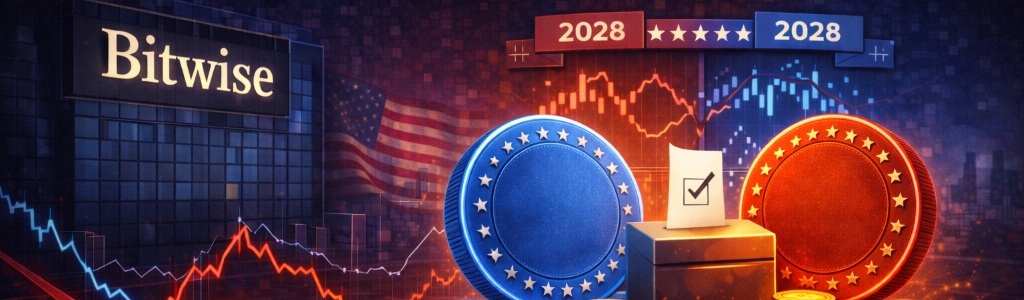 Bitwise presentó ante la SEC planes para ETFs PredictionShares que mantendrían event contracts vinculados a resultados de la elección presidencial de EE. UU. en 2028.
