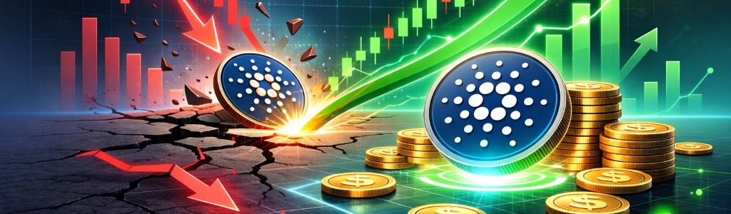 ADA subió 7% en 24 horas, pasando de $0.2546 a $0.2916, pero sigue cayendo 22% en 30 días y más de 5% en la semana.