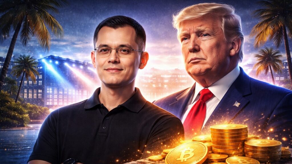 CZ apareció en un foro cripto de la familia Trump en Mar-a-Lago y promovió la expansión de Binance.US mientras se suaviza el clima regulatorio y crecen dudas por USD1.