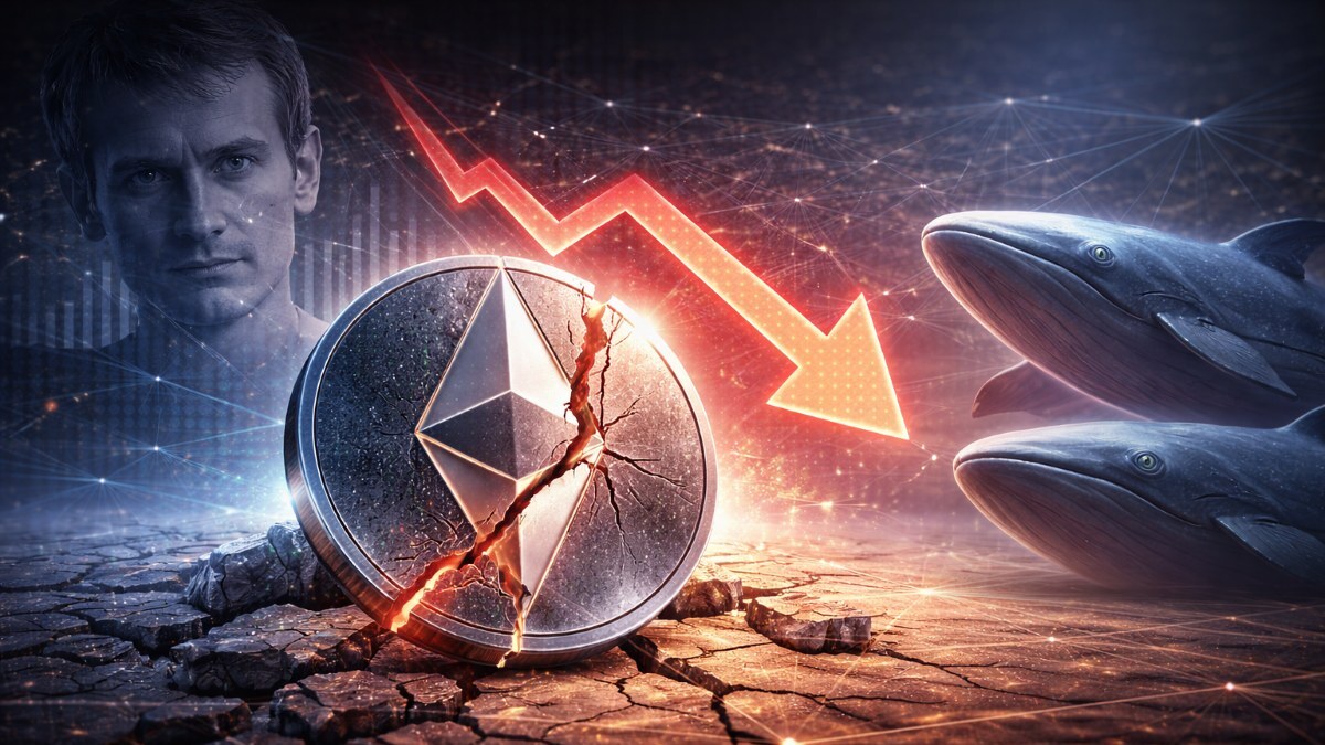 ETH pierde soportes clave mientras Vitalik vende y las ballenas recortan exposición, dejando $1,880 y $1,800 en el radar inmediato.