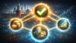Rusia aprobó un concepto de tokenización para propiedad, PI, valores y participaciones en LLC, mientras avanza reglas cripto 2026 con topes de $4,000.