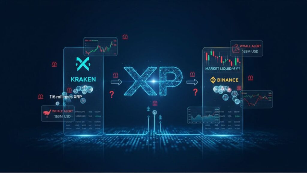 Movimiento ballenas XRP Binance Kraken-