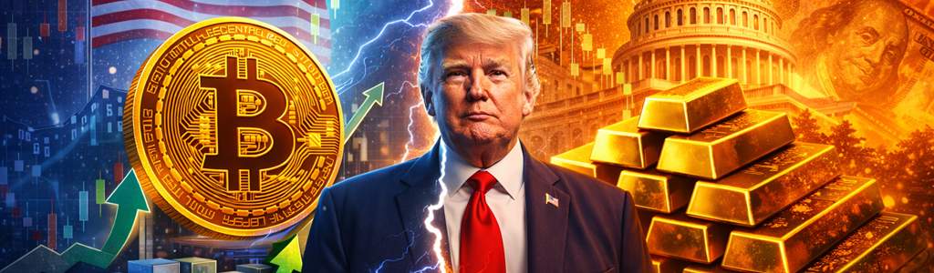 Bitcoin y el oro reflejan expectativas opuestas sobre la política económica de EE. UU. bajo Donald Trump,