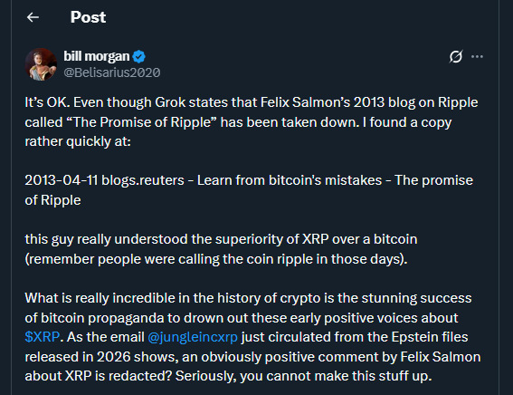 Tweet de Belisarius2020