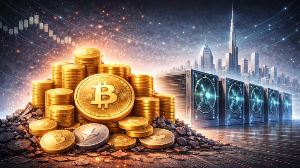 Arkham afirma que un minero ligado a EAU produjo $453.6M en BTC, con $344M de ganancia no realizada sin energía y pocas salidas.