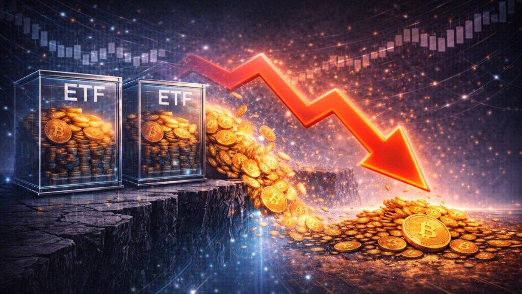 Los ETFs spot de Bitcoin en EE. UU. perdieron 100,300 BTC desde octubre; holdings rondan 1.26M, enero tuvo $1.6B en salidas y compradores están 20% bajo agua.