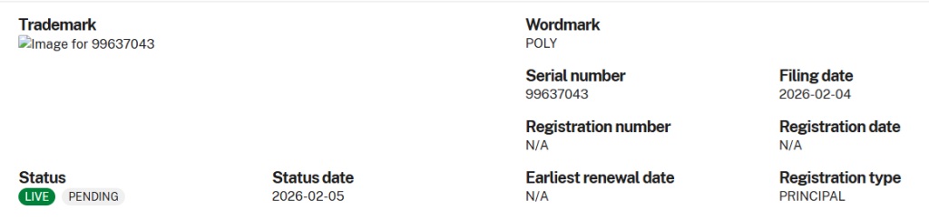 polymarket poly trademark