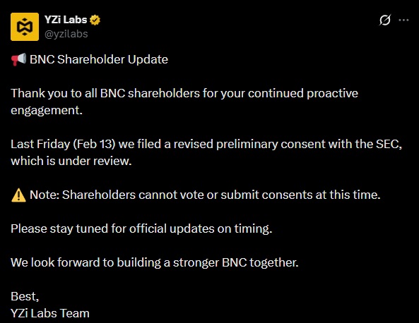 yzi labs bnb CEA industries