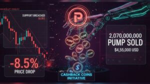 venta masiva de tokens PUMP-