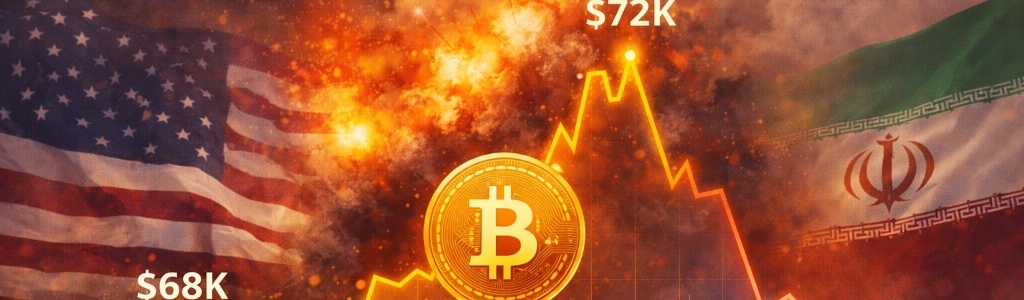 Bitcoin osciló desde menos de $68,000 hasta casi $72,000 durante la sesión del martes tras nuevas tensiones entre EE.UU. e Irán y titulares cruzados sobre una posible desescalada, antes de enfriarse hacia la zona de $71,000.