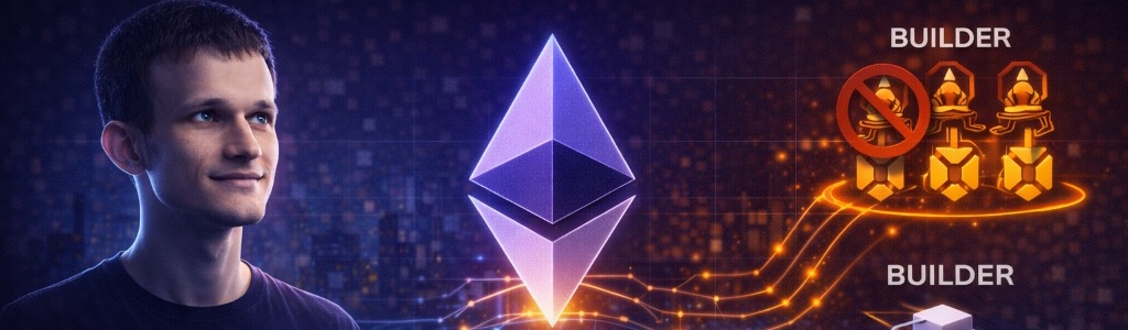 Vitalik Buterin dice que Glamsterdam traerá ePBS para que la centralización de builders no se filtre a centralización de validadores, manteniendo un mercado de builders sin permisos.
