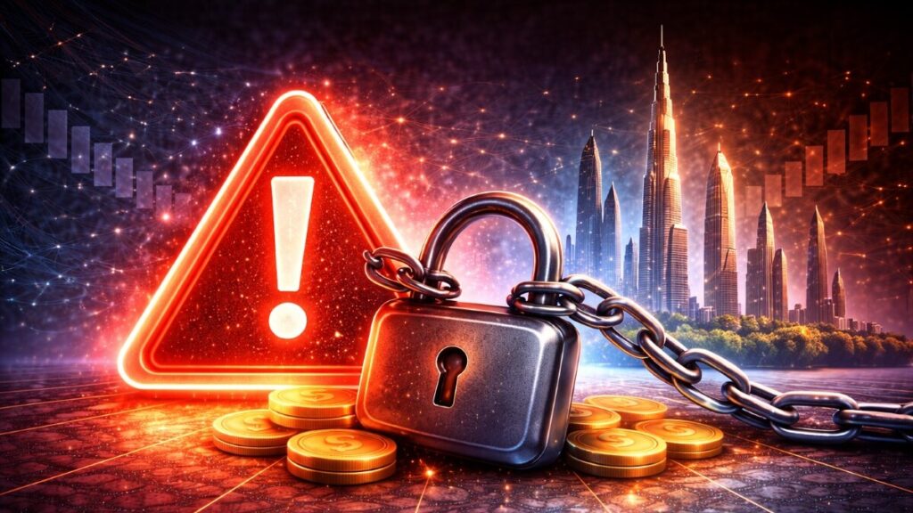 VARA de Dubái alerta contra KuCoin y ordena cesar servicios sin licencia; advierte riesgos financieros y consecuencias legales.