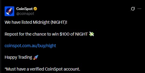 midnight night cardano coinspot australia