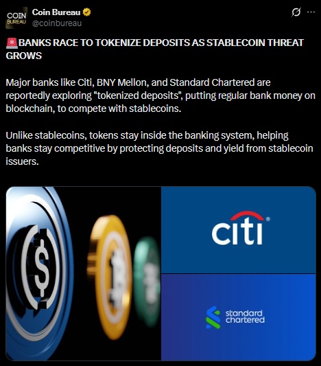 Bancos stablecoins blockchain